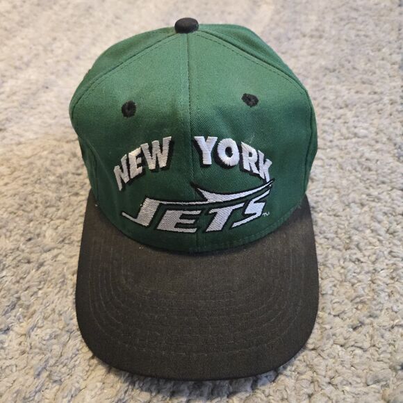vintage  cap NFL new york jets snapback hat Cap Green Black OSFM Football - Picture 1 of 6